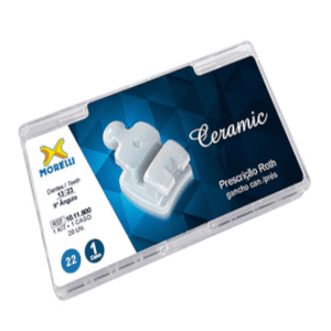 Kit de Bráquetes 01 caso Prescrição Roth Ceramic .022" Gancho Can./Prés - Morelli