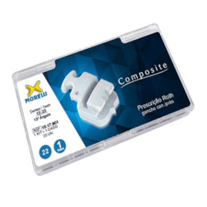 Kit de Bráquetes 01 caso Prescrição Roth Composite .022" Gancho Can./Prés Morelli