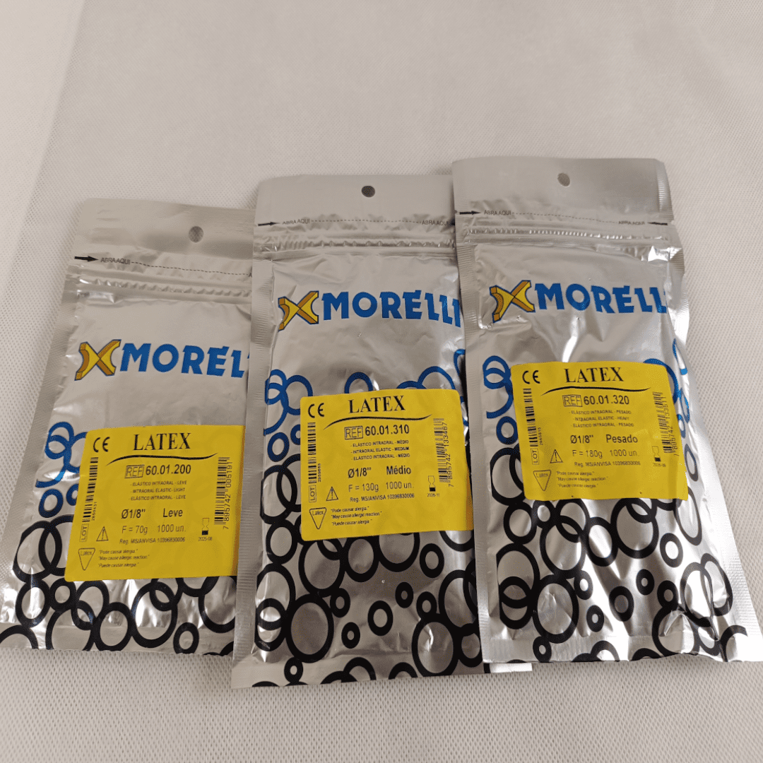 Elástico Intraoral Latex 1/8", 3/16", 1/4", 5/16" - Morelli