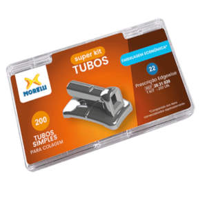 Kit Tubos Prescrição Edgewise Simples .022" Cola 200 peças - Morelli
